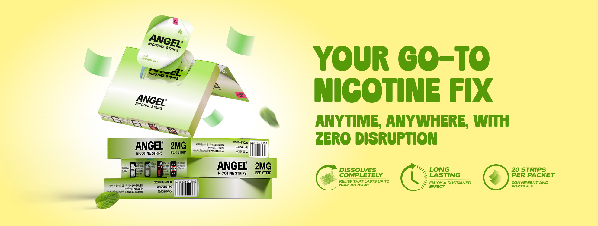 angel nicotine strips anytime, anywhere with zero disruption