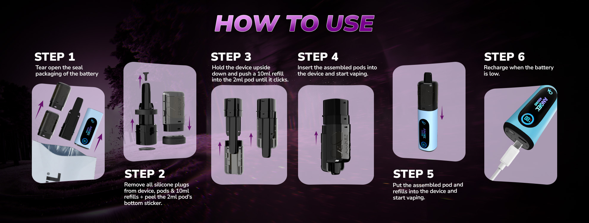 How to use angel 45k Engineered to keep going for 3-4 days per charge, for reliability and endurance.